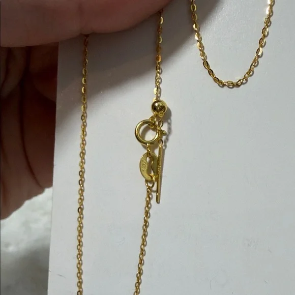 CHANEL beaute Gold Chain Necklace with Pearl CC Charm - Picture 2 of 3